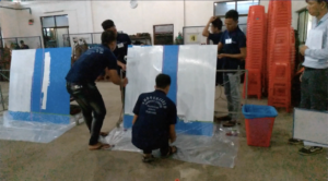 防水施工・塗装職種での採用実技試験【ミャンマー人技能実習送出し機関】